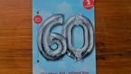 Balony foliowe srebrne "60".